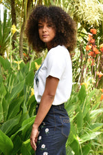 COOP SIMPLY BOWTIFUL T-SHIRT-WHITE & DENIM