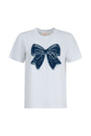 COOP SIMPLY BOWTIFUL T-SHIRT-WHITE & DENIM