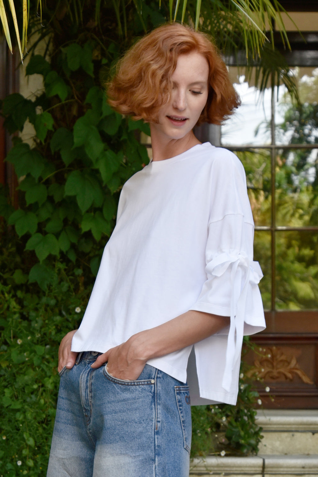 COOP TIED UP ALL DAY T-SHIRT - WHITE