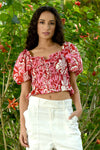 COOP SHIRRED TIME LUCKY TOP-PINK&RED