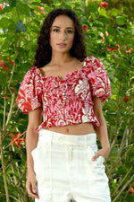 COOP SHIRRED TIME LUCKY TOP-PINK&RED