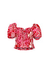COOP SHIRRED TIME LUCKY TOP-PINK&RED