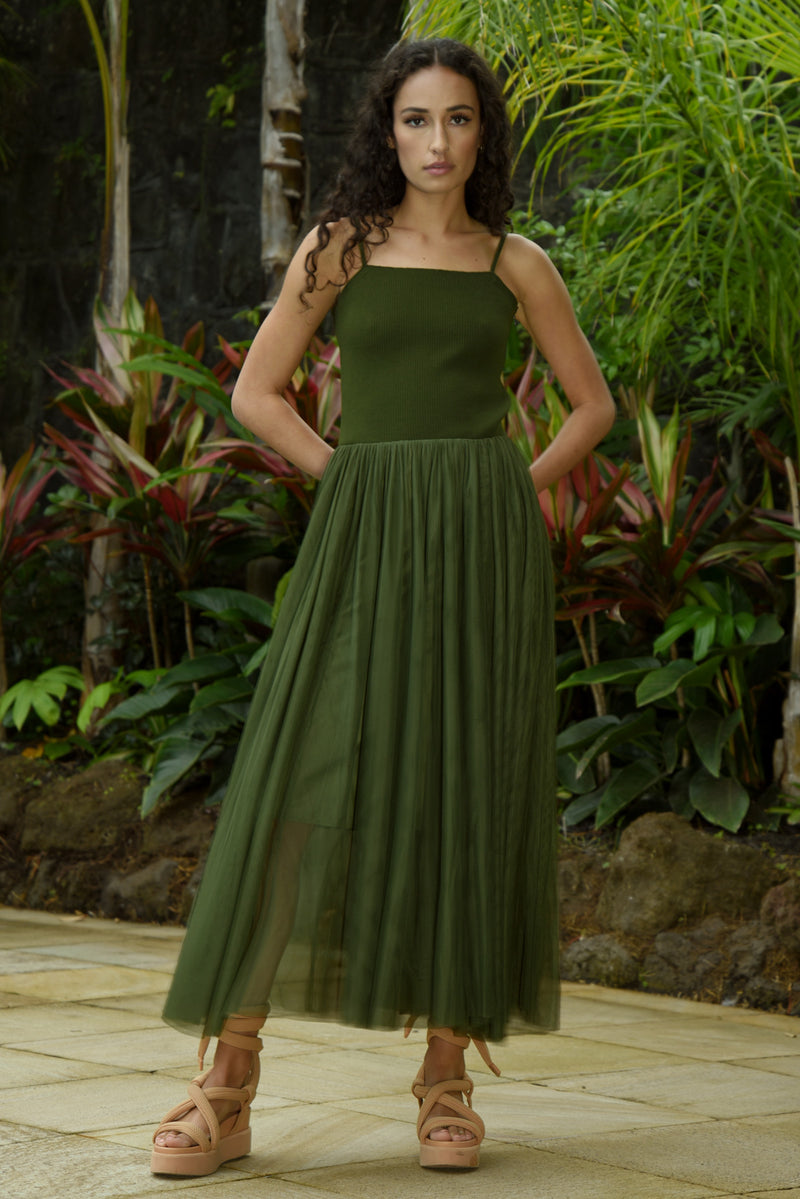 COOP EN POINTE DRESS-OLIVE