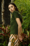 COOP STAY TULLE TOP-OLIVE