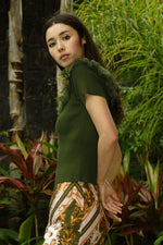 COOP STAY TULLE TOP-OLIVE