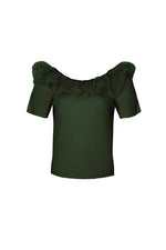 COOP STAY TULLE TOP-OLIVE