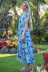 COOP PRETTY IN PRINT DRESS-BLUE