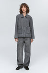 MARLE CROPPED PEA JACKET-STONE