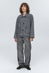 MARLE CROPPED PEA JACKET-STONE