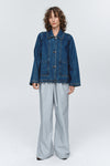 MARLE CROPPED PEA JACKET-WASHED INDIGO