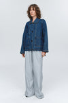 MARLE CROPPED PEA JACKET-WASHED INDIGO