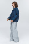 MARLE CROPPED PEA JACKET-WASHED INDIGO