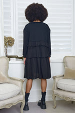 CURATE DOUBLE DOWN DRESS-BLACK