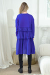 CURATE DOUBLE DOWN DRESS-BLUE