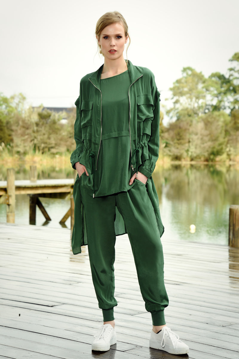 CURATE A SHOW OF PANTS-GREEN PASTURES