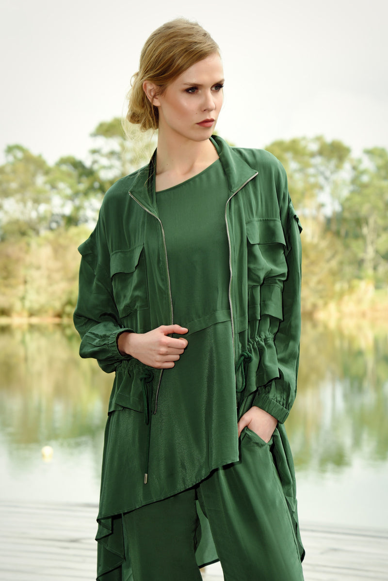 CURATE NIP AND TUCK JACKET-GREEN PASTURES