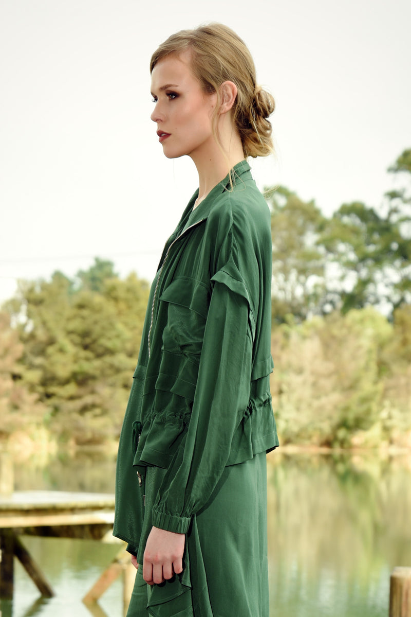 CURATE NIP AND TUCK JACKET-GREEN PASTURES