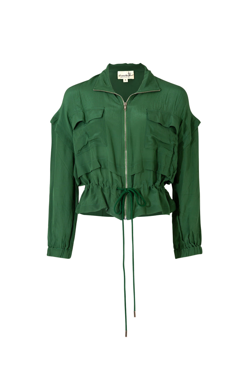 CURATE NIP AND TUCK JACKET-GREEN PASTURES