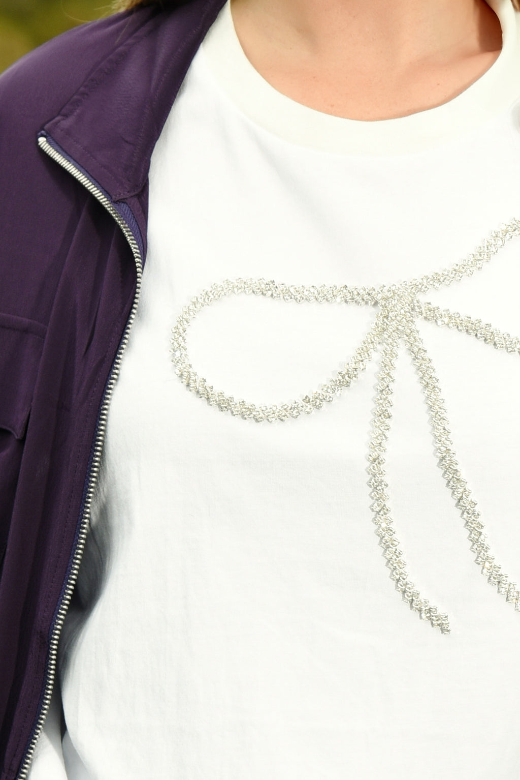 CURATE BOW'TIFUL DAY TOP-WHITE