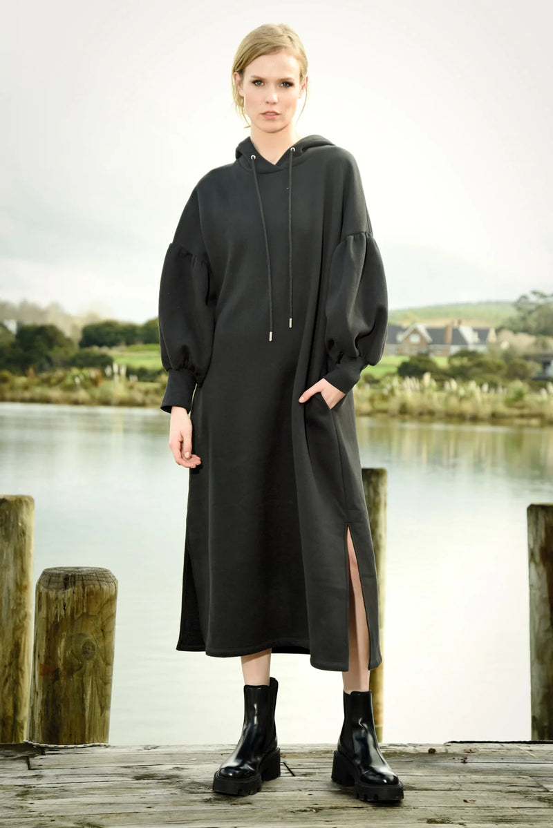 CURATE CHILL AT EASE DRESS-BLACK