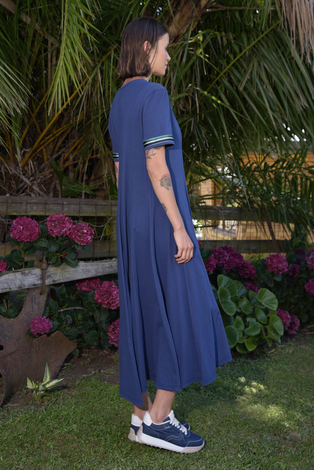 CURATE DARE TO FLARE DRESS-NAVY