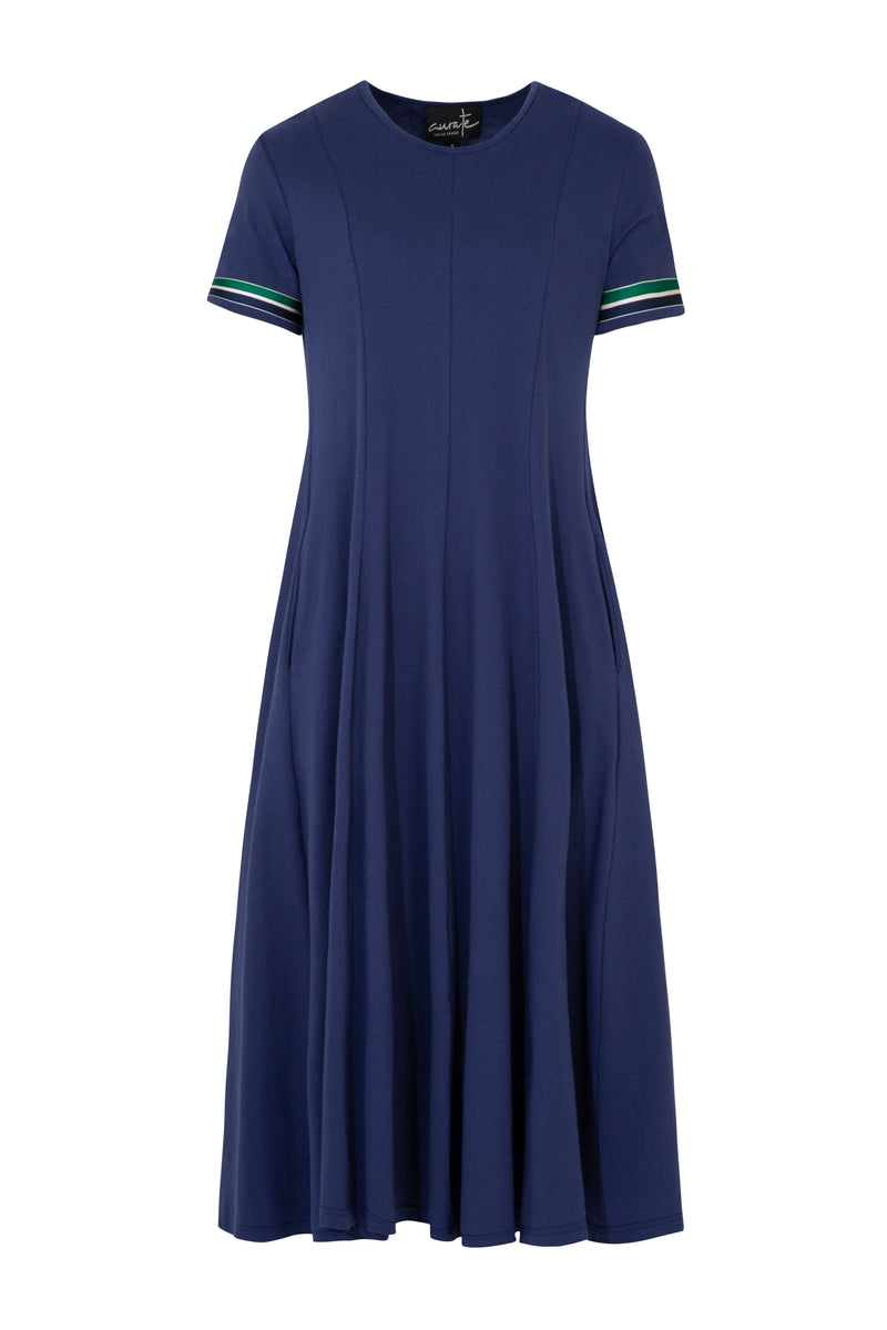 CURATE DARE TO FLARE DRESS-NAVY