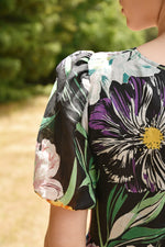 CURATE DREAMING OF SPRING DRESS-BLACK FLORAL