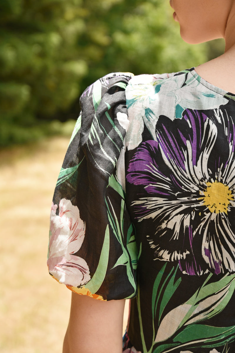 CURATE DREAMING OF SPRING DRESS-BLACK FLORAL