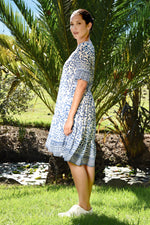 CURATE SUMMER SHIFT DRESS-BLUE