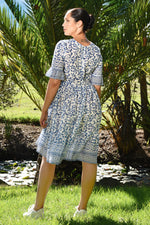 CURATE SUMMER SHIFT DRESS-BLUE