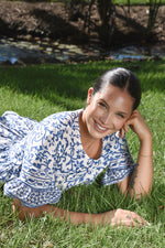 CURATE SUMMER SHIFT DRESS-BLUE