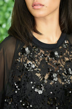 CURATE PICTURE PERFECT TOP-BLACK SPARKLE