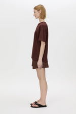 CAMILLA & MARC JANICE LOGO TEE-CHOCOLATE