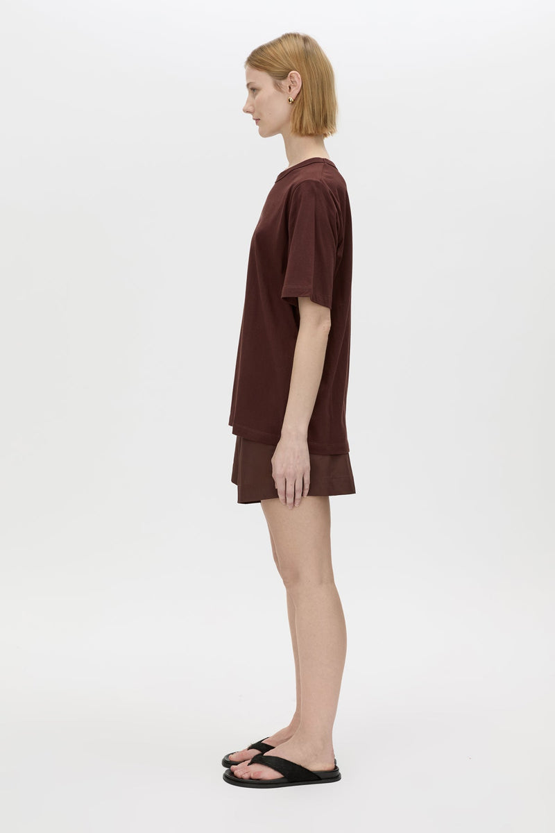 CAMILLA & MARC JANICE LOGO TEE-CHOCOLATE