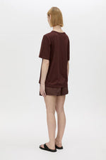 CAMILLA & MARC JANICE LOGO TEE-CHOCOLATE