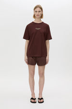 CAMILLA & MARC JANICE LOGO TEE-CHOCOLATE