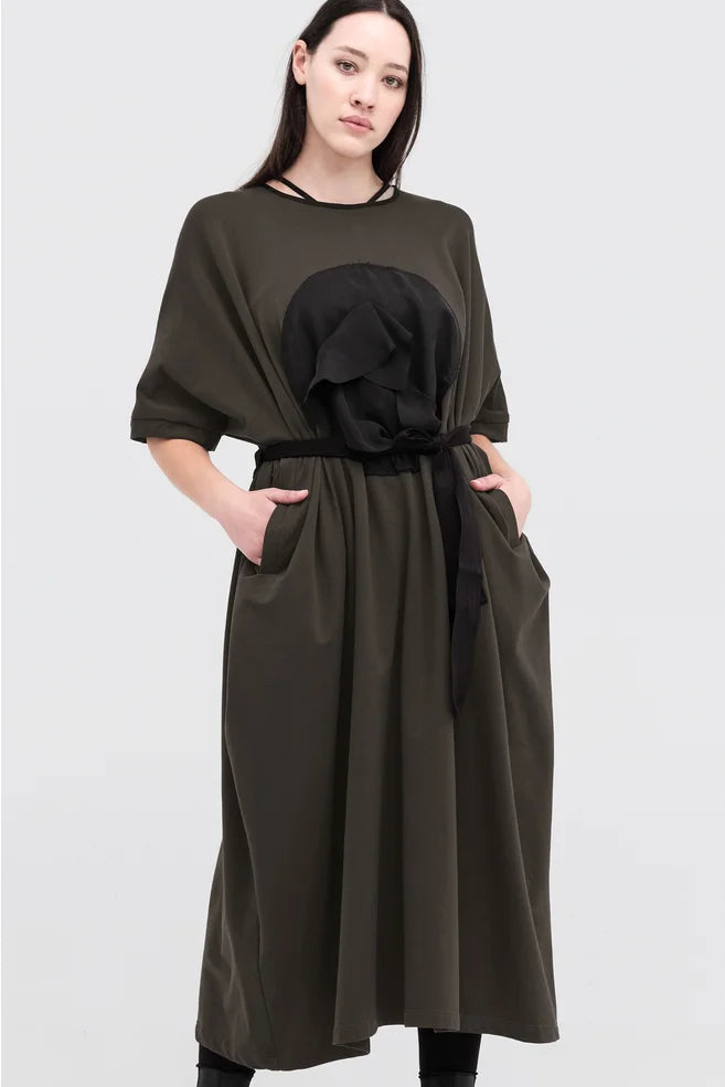 TAYLOR CIRC DRESS-TARMAC/BLACK