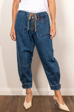 MAUD DAINTY TRUCKER PANT-DENIM