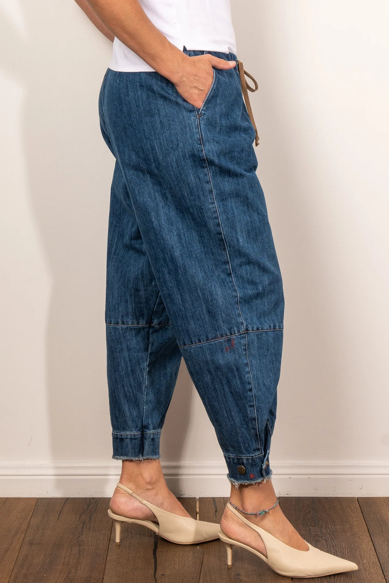 MAUD DAINTY TRUCKER PANT-DENIM