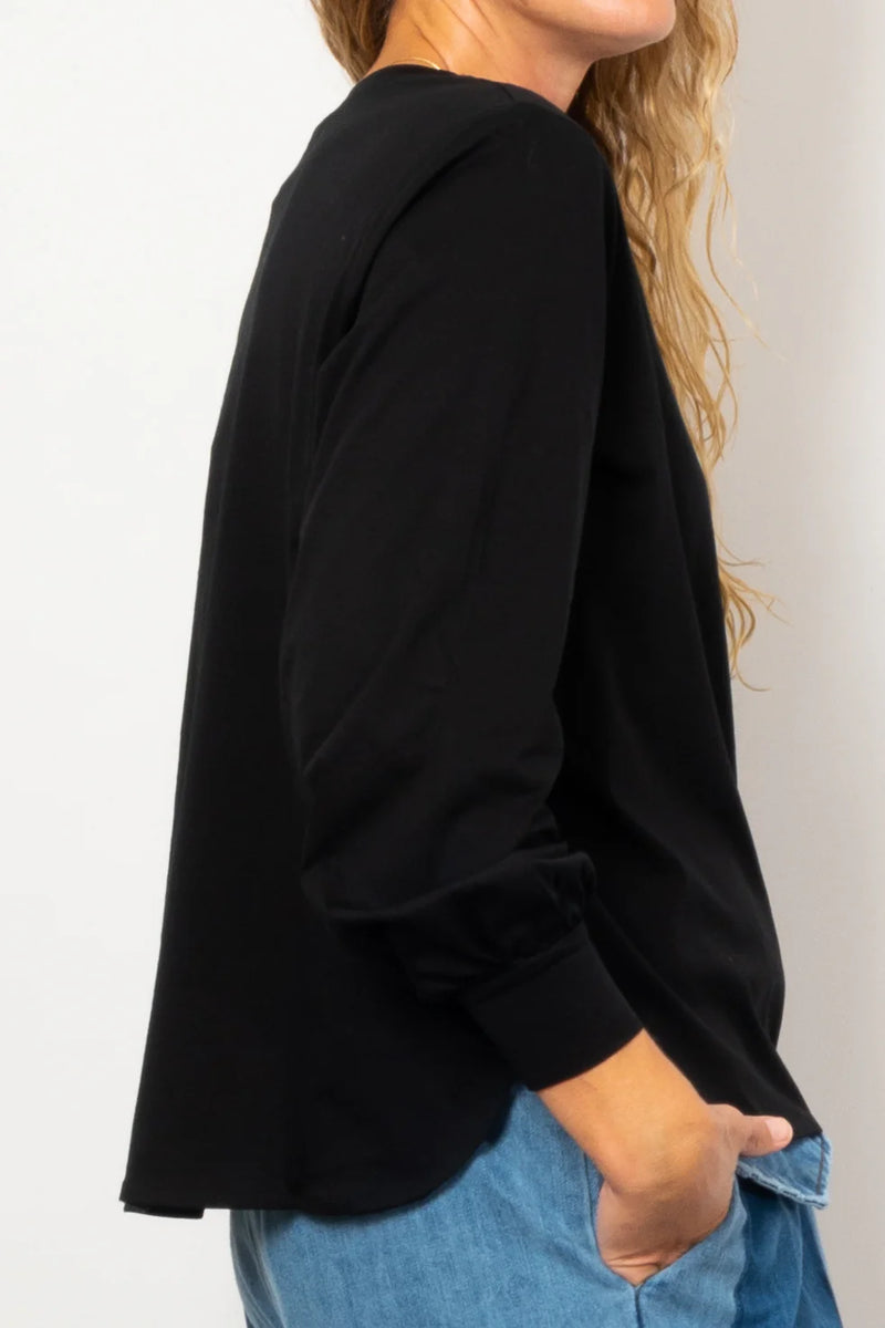 MAUD DAINTY BAXTER TOP-BLACK
