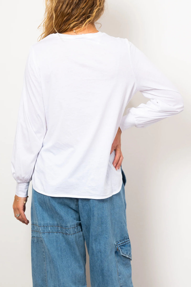 MAUD DAINTY BAXTER TOP-WHITE