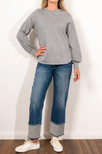 MAUD DAINTY BAXTER TOP-GREY