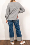 MAUD DAINTY BAXTER TOP-GREY