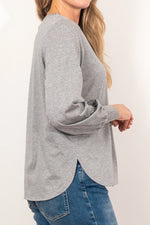 MAUD DAINTY BAXTER TOP-GREY
