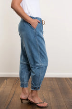 MAUD DAINTY TRUCKER PANT-LIGHT WASH