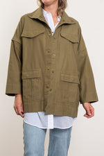 MAUD DAINTY CROFT TOP-ARMY
