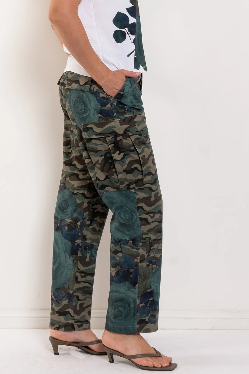 MAUD DAINTY MUSTER PANT-CAMO ROSES