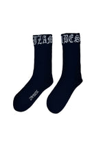ZAMBESI MERINO GOTHIC SOX-BLACK/BONE