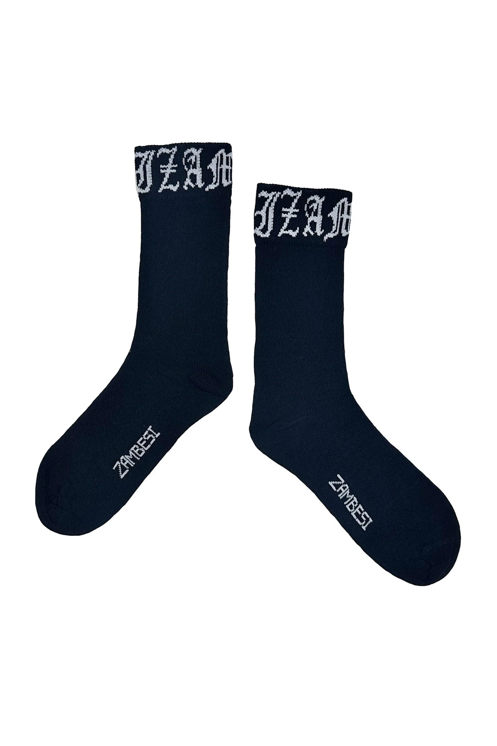 ZAMBESI MERINO GOTHIC SOX-BLACK/BONE