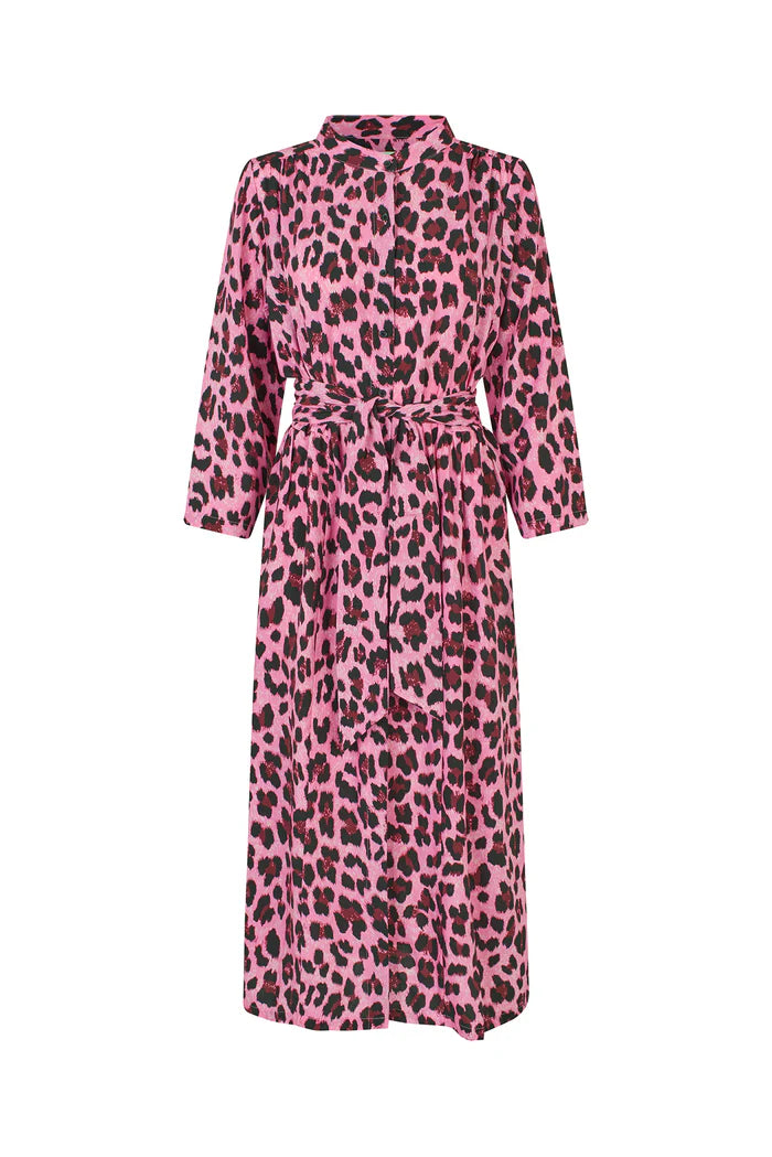 LOLLYS LAUNDRY HARPER MAXI DRESS 3/4-NEON PINK